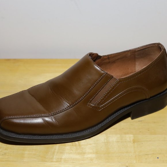 Mens Protocol Sz: 8M Brown Leather Loafer Slip On Shoe - Picture 4 of 8